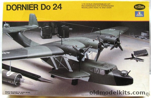 Testors 1/72 Dornier Do-24T - Luftwaffe 106th Coastal Patrol Wing Baltic Sea or Air/Sea Rescue Wing Syracuse 1943, 868 plastic model kit